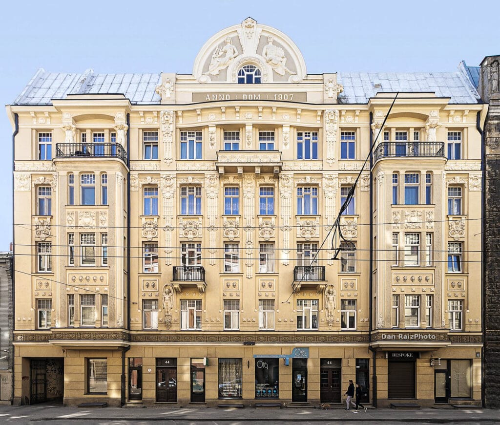 Matīsa 44 Riga Art Nouveau decorative facade
