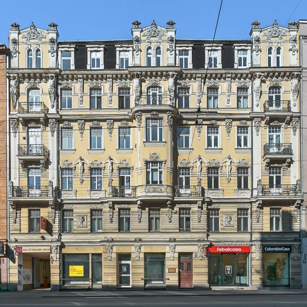 Mikhail Eisenstein architecture Brīvības 99 Riga Art Nouveau facade