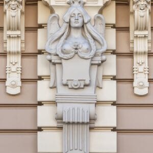 Alberta street 13, Riga Art Nouveau facade Mikhail Eisenstein