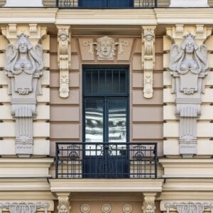 Alberta street 13, Riga Art Nouveau facade Mikhail Eisenstein