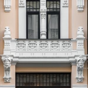 Alberta street 2, Riga Art Nouveau facade Mikhail Eisenstein