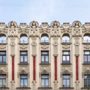 Alberta street 2a, Riga Art Nouveau facade Mikhail Eisenstein