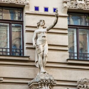 Alberta street 2a, Riga Art Nouveau facade Mikhail Eisenstein