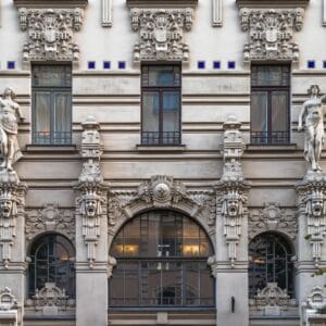 Alberta street 2a, Riga Art Nouveau facade Mikhail Eisenstein