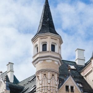 Amatu street 4, Riga. Eclecticism Art Nouveau building