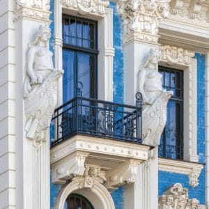 Strēlnieku street 4a, Riga Art Nouveau facade Mikhail Eisenstein