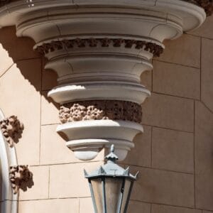Amatu street 4, Riga. Eclecticism Art Nouveau facade