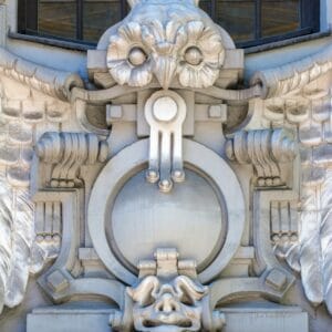 Elizabetes 10b, Riga Art Nouveau Mikhail Eisenstein facade detail