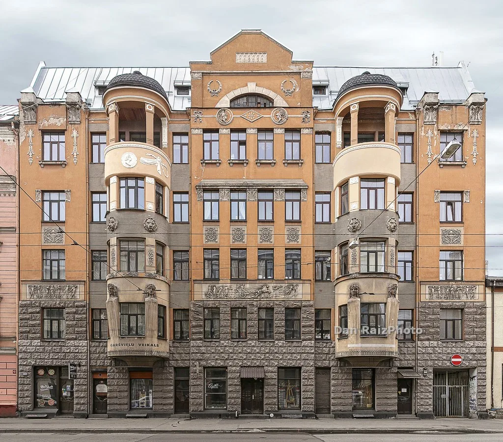 Ģertrūdes street 60, Jugendstil Art Nouveau facade