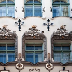 Šķūņu street 12/14, Riga. Art Nouveau facade