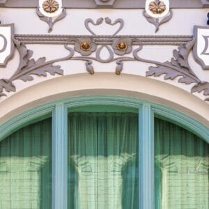 Šķūņu street 12/14, Riga. Art Nouveau facade
